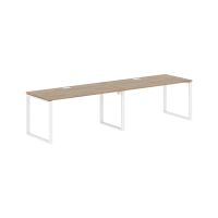 Стол 2-х местный EQWST 3180 Дуб Денвер светлый/Белый 3126х800х750 EDIS