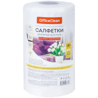 Салфетка хозяйственная Officeclean белая, 20х20см, 180шт, вискоза, в рулоне