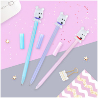Шариковая ручка Meshu Cute Bear синяя, 0.7мм, корпус ассорти