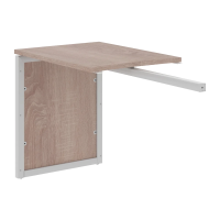 Брифинг приставка XQPR 889 Дуб Сонома/Алюминий 800х600х750 XTEN-QP