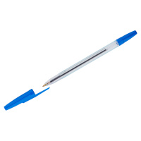 Шариковая ручка Стамм 111 синяя, 1мм, тонированный синий корпус, ОФ999