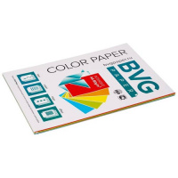 Цветная бумага для принтера Bvg интенсив 5 цветов, А4, 50 листов, 80г/м2