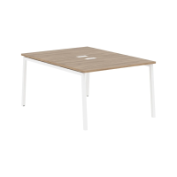 Стол 2-х местный ELWST 1116 Дуб Денвер светлый/Белый 1160х1606х750 EDIS