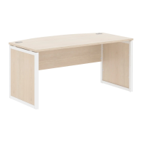 Стол руководителя XQPET 169 Бук Тиара/Белый 1600х867х750 XTEN-QP
