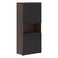 Шкаф с 2-мя комплектами глухих малых дверей MHC 85.4 Антрацит/Дуб Денвер темный 854х423х1956 MORRIS