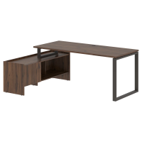 Стол с тумбой EQCT 19814 Дуб Денвер темный/Мокко 1960х1400х750 EDIS