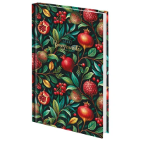 Ежедневник датированный 2026 145х215 мм, А5, STAFF, ламинированная обложка, 'Гранаты', 117312