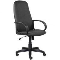 Кресло офисное Brabix Praktik EX-279 ткань JP/иск.кожа, серая, крестовина пластик, 532018