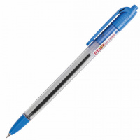 Ручка шариковая Staff Everyday синяя, 0.35мм, прозрачный корпус