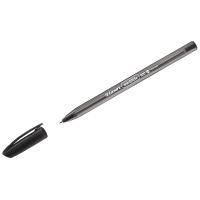 Шариковая ручка Luxor InkGlide 100 Icy черная, 0.7мм, черный корпус