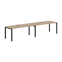 Стол 2-х местный EUWST 3580 Дуб Денвер светлый/Черный 3526х800х750 EDIS