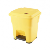 Контейнер для мусора Vileda Professional Гера 35л, с педалью и крышкой, желтый, 137748