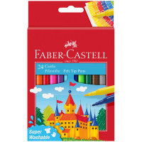 Фломастеры Faber-Castell 'Замок', 24цв., смываемые, картон, европодвес