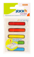 Закладки самокл. индексы пластиковые Stick`n 26072 45x12мм 5цв.в упак. 20лист стрелки Z-сложения евр