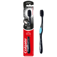 Зубная щетка Colgate 360 Древесный уголь многофункциональная средней жесткости,фуксия