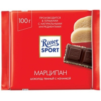 Шоколад RITTER SPORT 'Марципан', темный с начинкой, 100 г, Германия, RU256