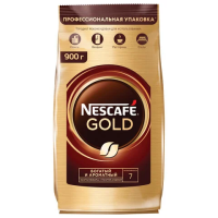 Кофе растворимый Nescafe Gold 900г, пакет