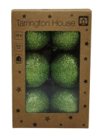 Tarrington House Набор елочных шаров Лунный зеленый 5см, 12шт