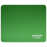 Коврик для мыши SONNEN 'GREEN', резина + ткань, 220х180х3 мм, 513305