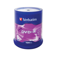 Диск DVD+R Verbatim 4.7Gb, 16x, Cake Box, 100шт/уп