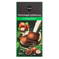 RIOBA Шоколад молочный с фундуком 31%, 100г