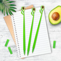 Ручка шариковая Юнландия Авокадо синяя, 0.35мм, мягкий корпус ассорти