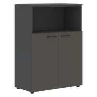 Шкаф с глухими малыми дверьми и топом JMC 85.3 Орех Мокко/Антрацит 856х452х1184 JAY