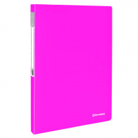 Файловая папка Brauberg Neon розовая, А4, на 20 вкладышей