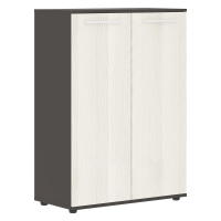 Шкаф средний широкий EMCS 85.1 Ясень Траун/Белый/Мокко 852х430х1199 EDIS