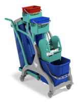 Тележка NICK STAR 30 TTS,  пластик.база желтая,  ведро 25л,  2*4 л ведра и отжим Тес, 00006729