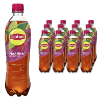 Холодный чай Lipton со вкусом малины, 500мл x 12 шт