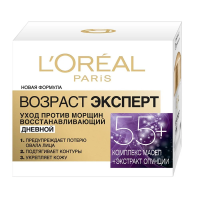 Крем для лица L'Oreal Paris Возраст эксперт 55+ уход против морщин восстанавливающий дневной, 50мл