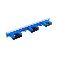 Настенное крепление для уборочного инвентаря Росмоп синий, на 5 позиций