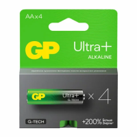 Батарейка Gp Ultra Plus AA LR06, 1.5В, алкалиновая, 4шт/уп