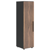 Шкаф средний узкий VRMCS 40.1 Американский орех/Яшма черный 400х430х1517 VELION VENEER