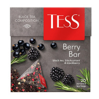 Чай Tess Berry Bar (Берри Бар), черный, 20 пирамидок