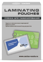 Пленка для ламинирования Cactus CS-LPG80111125 125мкм, 100шт, 80x111мм, глянцевая