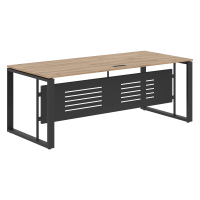 Стол руководителя EST 209M Дуб Денвер светлый/Антрацит 2000х900х750 ENIO