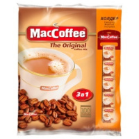 Кофе порционный Maccoffee 3в1 100шт х 20г, растворимый, пакет