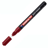 Маркер лаковый Edding 791 красный, 1-2мм, круглый наконечник, универсальный