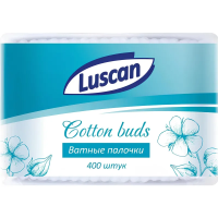 Палочки ватные Luscan п/э пакет 400шт/уп