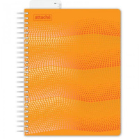 Тетрадь общая Attache Waves оранжевая, A5, 100 листов, в клетку, на спирали, пластик