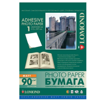Фотобумага для струйных принтеров Lomond А4, 25 листов, 90 г/м2, матовая, самокл., 2210003
