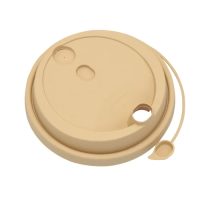 Крышка для одноразовых стаканов Озлп/взлп TL80 d=80мм, крафт, с закрывающимся носиком, 50шт/уп