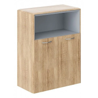 Шкаф средний Skyland Dioni DMC 85.3, дуб каньон, 892х470х1185мм, средний, с замком в малых дверях и обвязкой