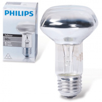 Лампа накаливания Philips Spot R63 60Вт, E27, 2700К, теплый белый свет, рефлектор