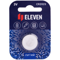 Батарейка Eleven CR2025, литиевая, 1шт/уп