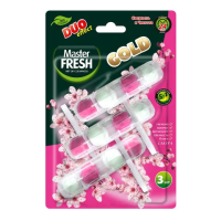 Блок туалетный подвесной твердый 3 шт. x 50 г, MASTER FRESH GOLD DUO EFFECT 5 в 1 'Сакура', С0007435