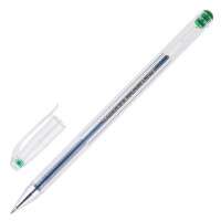 Ручка гелевая Crown Hi-Jell зеленая, 0.5мм