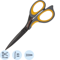 Ножницы Deli 175мм,прорезиненные ручки,лезвия из нержавеющей стали,блистер